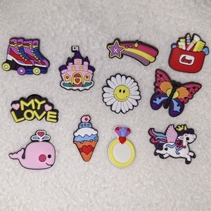 🏰 Crocs charms - rollerskating fun! 11 pc